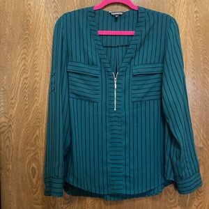 SOLD LOCALLY// Striped Blouse//Express//Size M